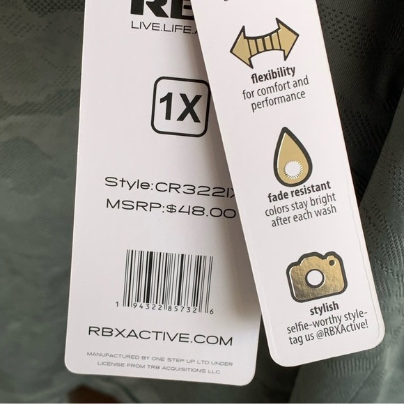 🆕 RBX Activewear Tank Top RBX Breezy Textured Jacquard Plus Size 1X Fitness - Picture 5 of 6